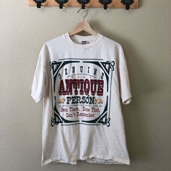 VINTAGE 1993 Antique Person T-Shirt - Picture 1 of 6